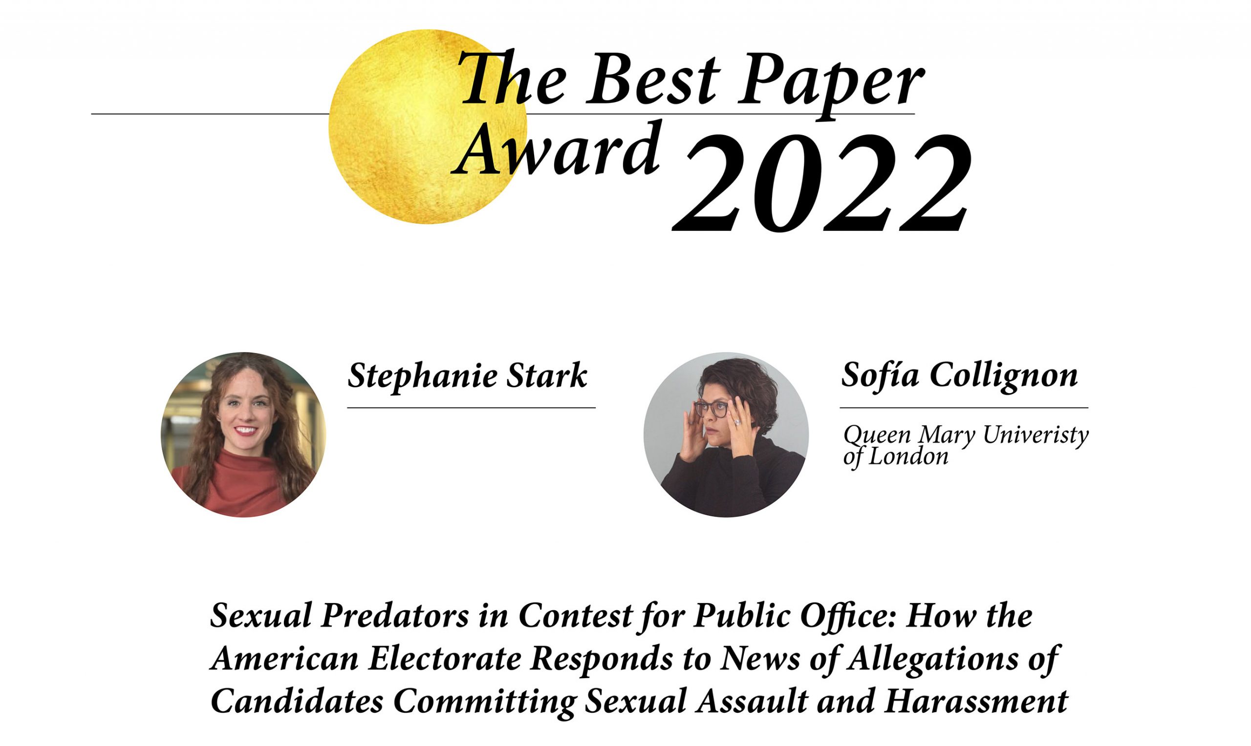 The Best Paper Award 2022 the winner Political Studies Review our blog